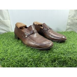 RARE Vintage Bally of Switzerland Brown Leather Slip On Loafers Shoes Mens 9 D